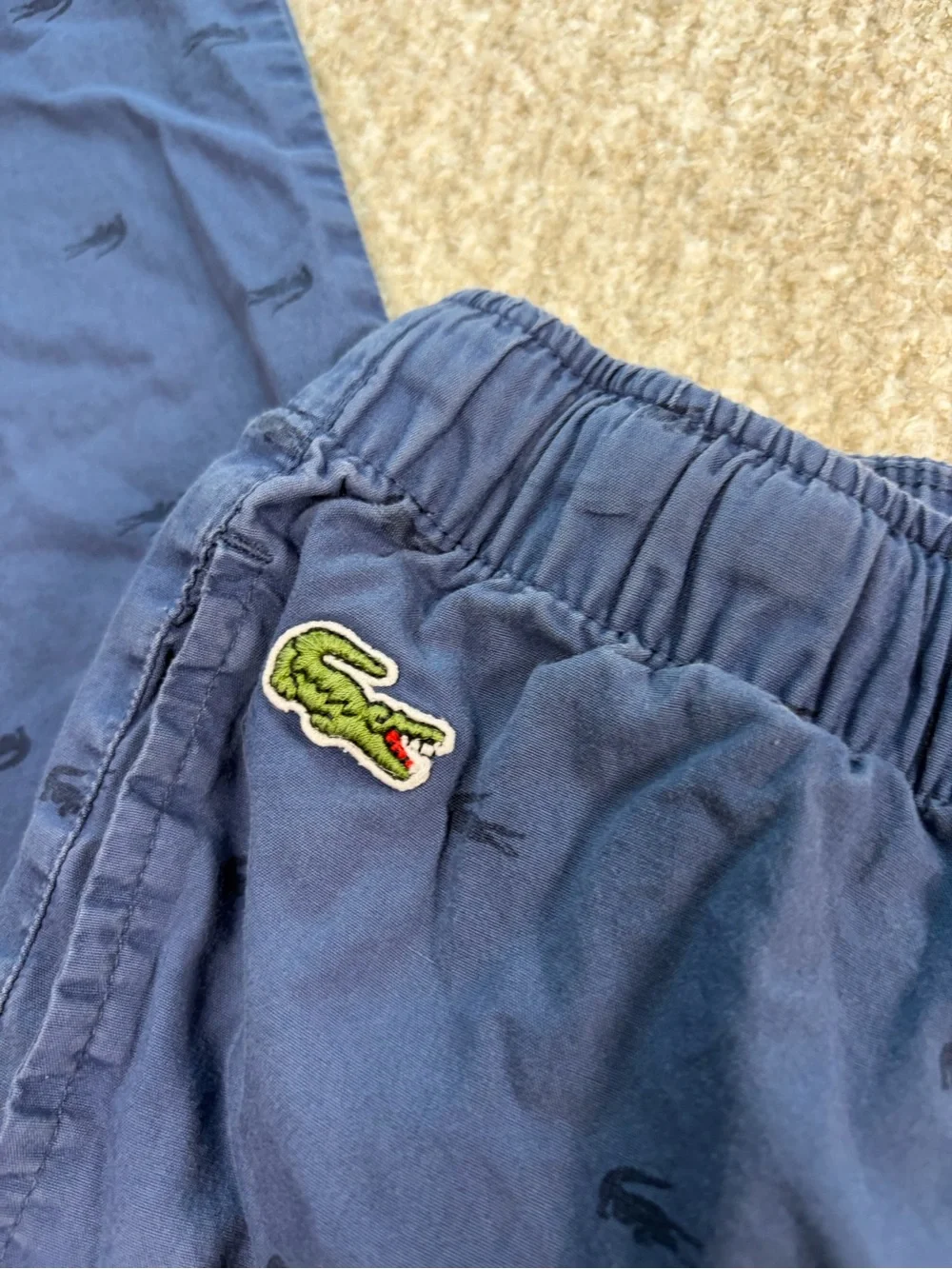 Lacoste Men’s Navy Drawstring Sleepwear pants with Subtle Logo